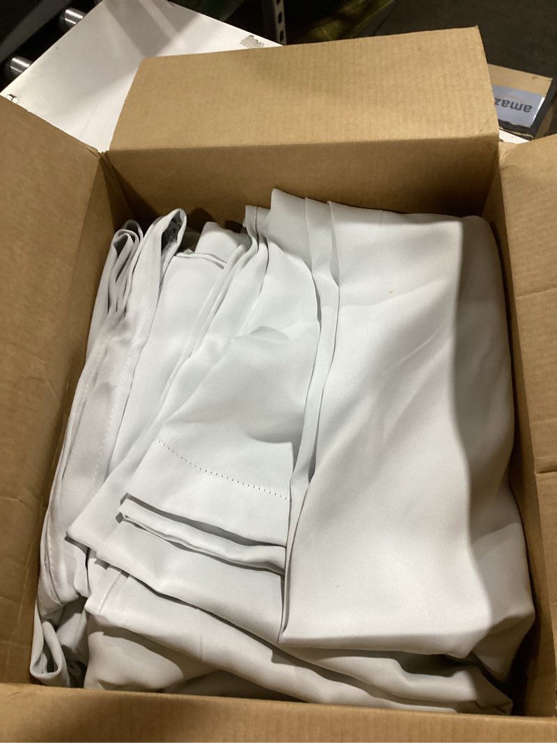 Condition photo showing Good Condition for hascemon extra long blackout curtains, 132inch length room darkeninging grommet high ceiling curtain for high window and loft(1 panel, greyish white, 52"x132") greyish white 52"w x 132"l (pack of 1)