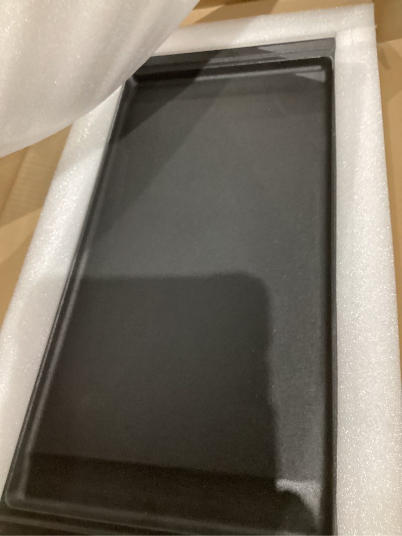 Condition photo showing As Is for Upgraded WB31X24738 Griddle Replacement Parts for GE Stove Parts WB31X24998 Cast Iron Stove Top Griddle WB31X49806 General Electric Gas Range Cooktop Center Griddle Plate JGB700SEJ4SS Flat Top Pan