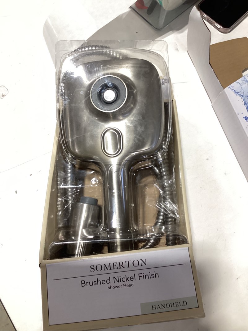 Condition photo showing Good Condition for 100+ bought last week allen + roth somerton 4 -spray brushed nichel 5.15-in handheld shower head 1.8 gpm item #6033948 | model #58303-4732