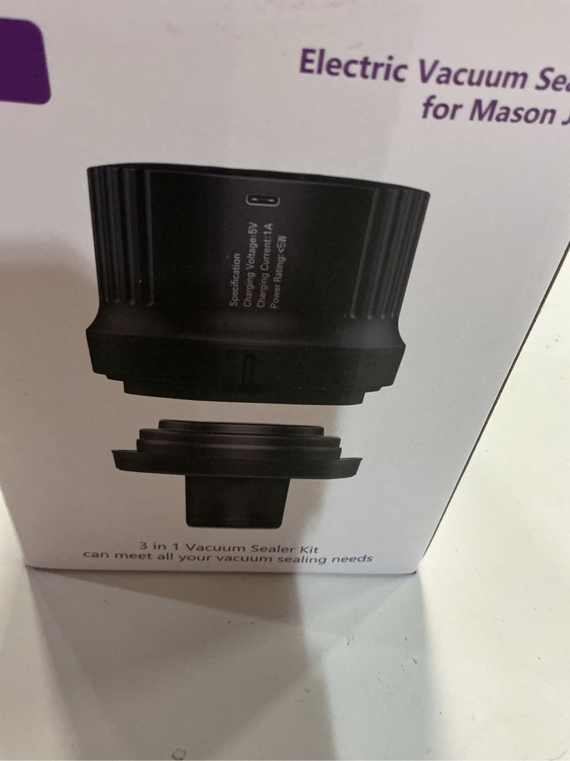 Electric Mason Jar Vacuum Sealer For Wide Mouth And Regular Mouth Jars, Portable Vacuum Sealer (Includes Lids, Opener)