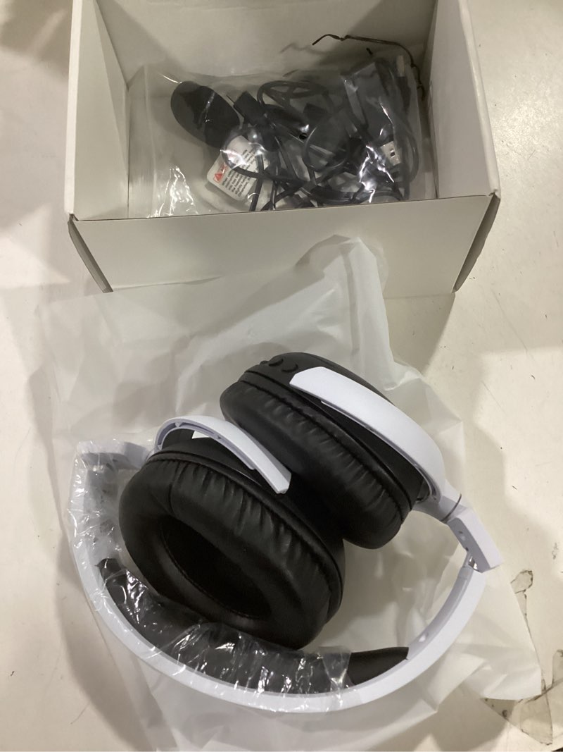 Condition photo showing Good Condition for kofire wireless gaming headset, 2.4ghz usb gaming headphones with bluetooth 5.4, 53mm 3d stereo sound, 65h battery, enc noise canceling mic, 3.5mm wired, black-white