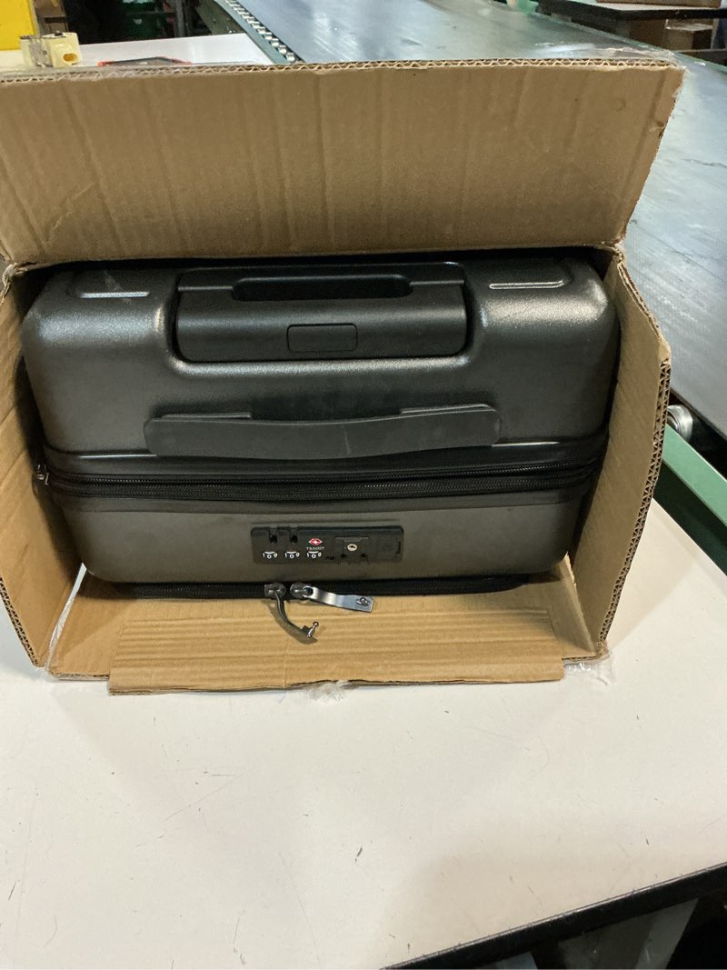 Condition photo showing Good Condition for KROSER Hardside Expandable Carry On Luggage 22x14x9 Airline Approved With Front Business Pockets, 20 Inch Suitcases with Wheels, Carry on Suitcase with TSA Lock & USB Port, Steel Grey