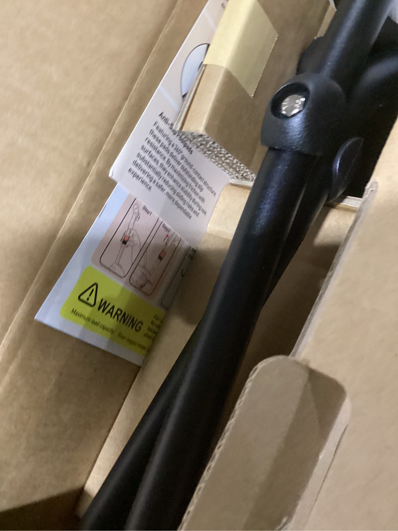 Condition photo showing As Is for hzzedng-hold 400 lbs folding canes with seat, allows durability while walking and convenience for sitting, aluminum portable anti-slip cane seat, height-adjustable walking cane black m?seat height 19.69"?