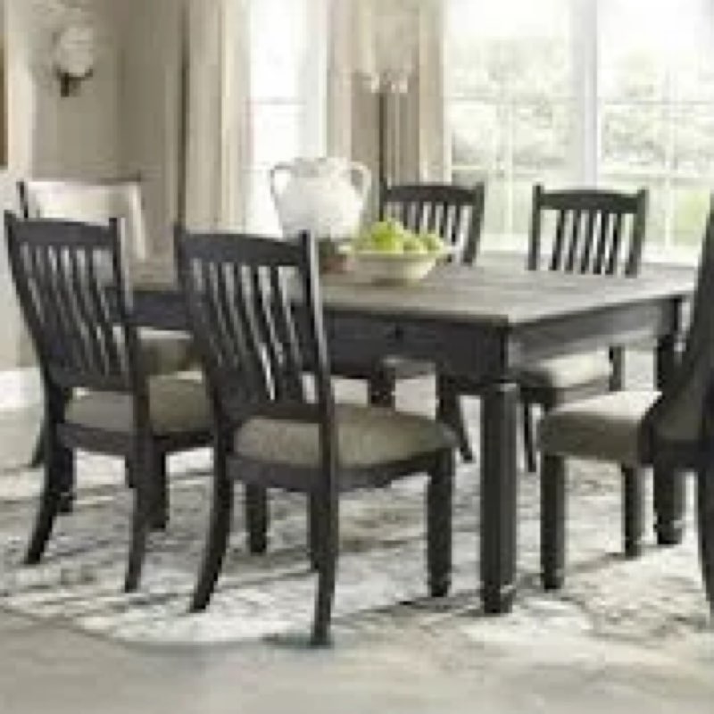 Dining table set black