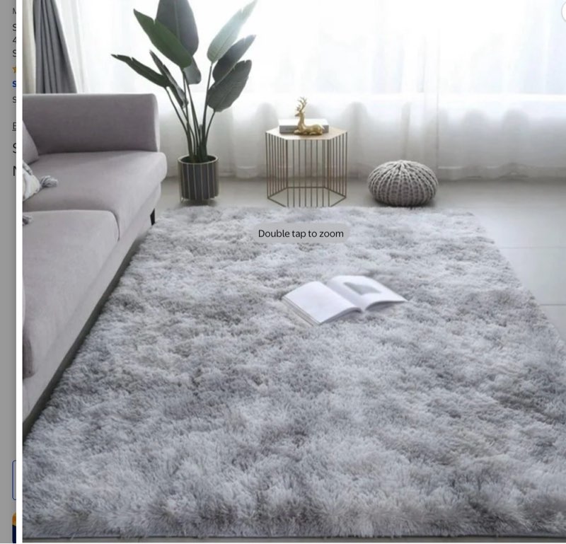 Super Soft Shaggy Rugs Fluffy Carpets, Tie-Dye Rugs for Living Room Bedroom Girls Kids Room Nursery Home Decor,Non-Slip Machine Washable Carpet size 12x 20