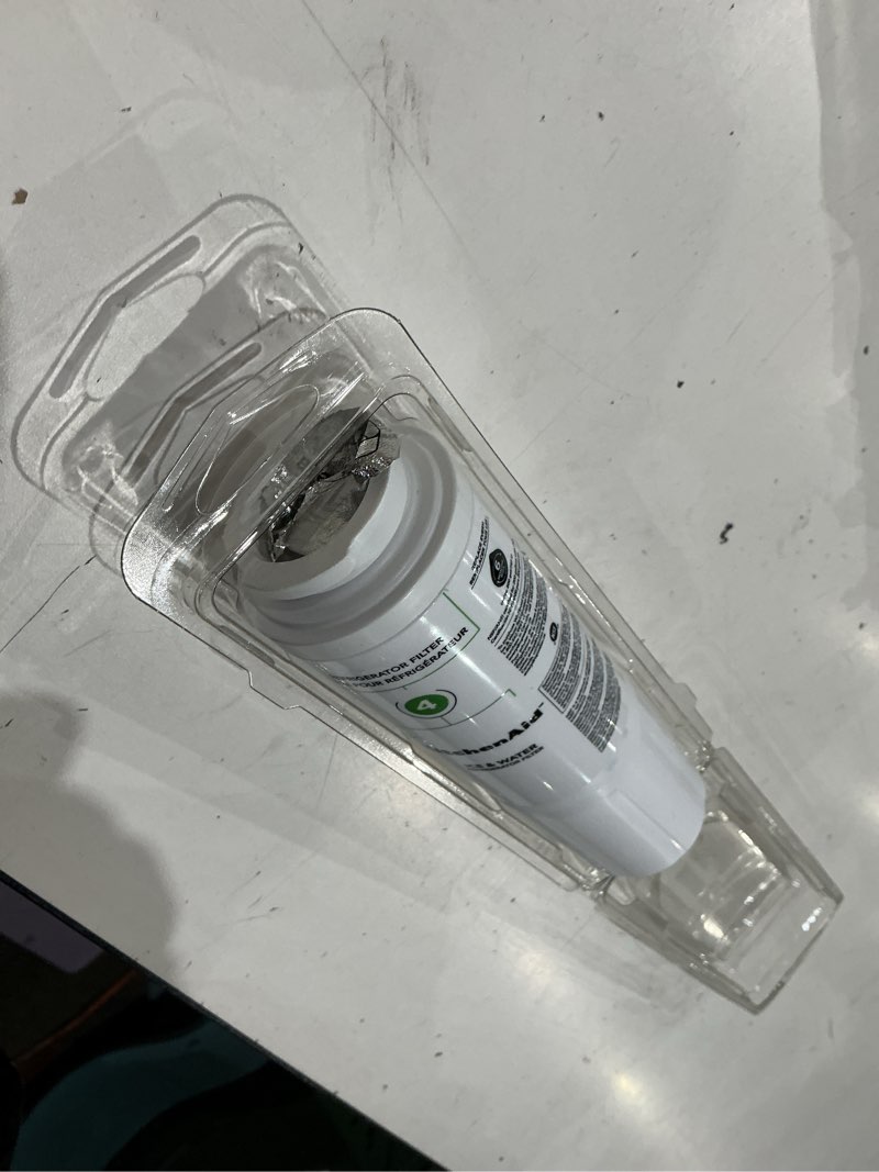 Condition photo showing As Is for kitchenaid® refrigerator ice and water filter 4 - kad4rxd1, single-pack, green small