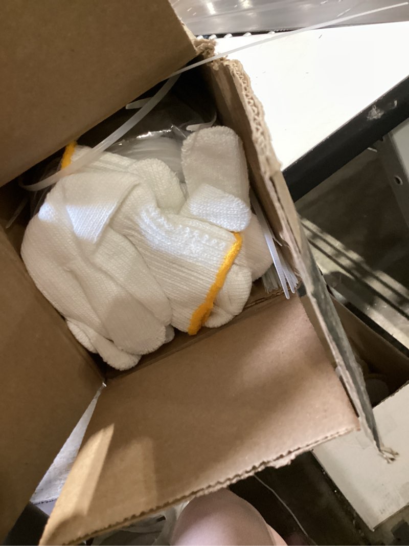 Condition photo showing Good Condition for potatolife plastic mesh fence safety fence, 4'x100' roll with 100 zip ties, resuable temporary netting for garden fencing, construction, snow fencing, animal barrier, poultry, deer, patio, white 8.73 lb/roll white