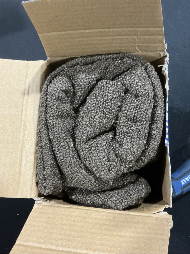 Condition photo showing Good Condition for MIULEE 20x20 Inch Decorative Pillow Covers for Couch Bed Set of 2 Textured Boucle Neutral Throw Pillow Covers Dark Brown Accent Solid Vintage Pillowcases Sofa Living Room Home Decor 20" x 20" (Pack of 2) Brown