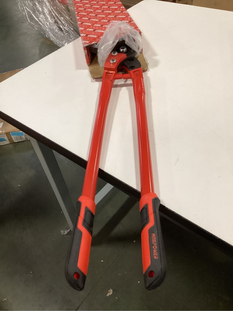 Condition photo showing Good Condition for MAXPOWER Wire Cutters, 24-Inch Heavy Duty Wire Rope Cutter, Heavy Duty Industrial Strength Cable Cutter for Hard Wire Ropes, Stainless Steel Wires 24"