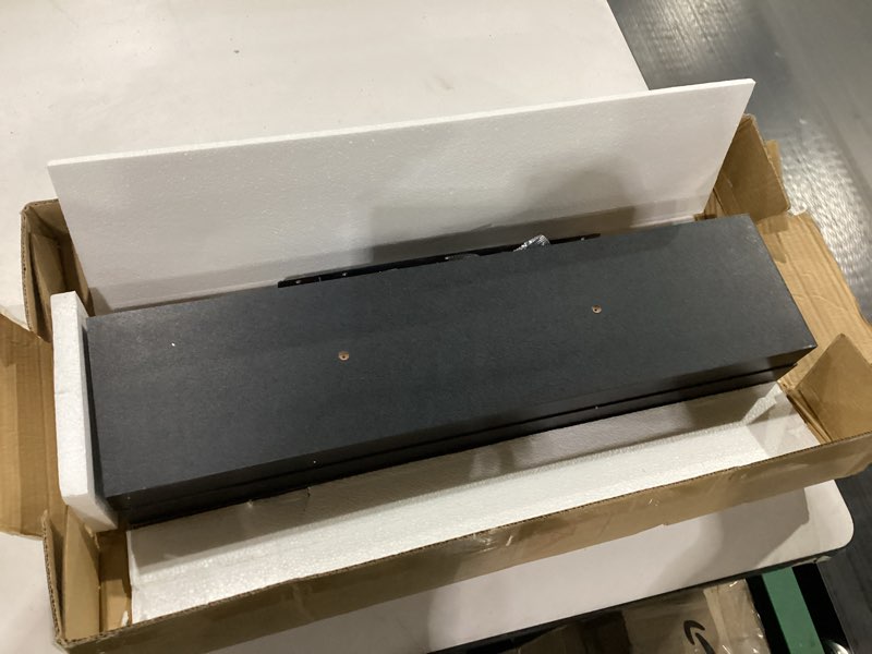 Condition photo showing New/Like New for AMADA HOMEFURNISHING Floating Shelves, Wall Shelves for Bathroom/Living Room/Bedroom/Kitchen Decor, White Shelves with Invisible Brackets Set of 2- AMFS08 black 24 Inches