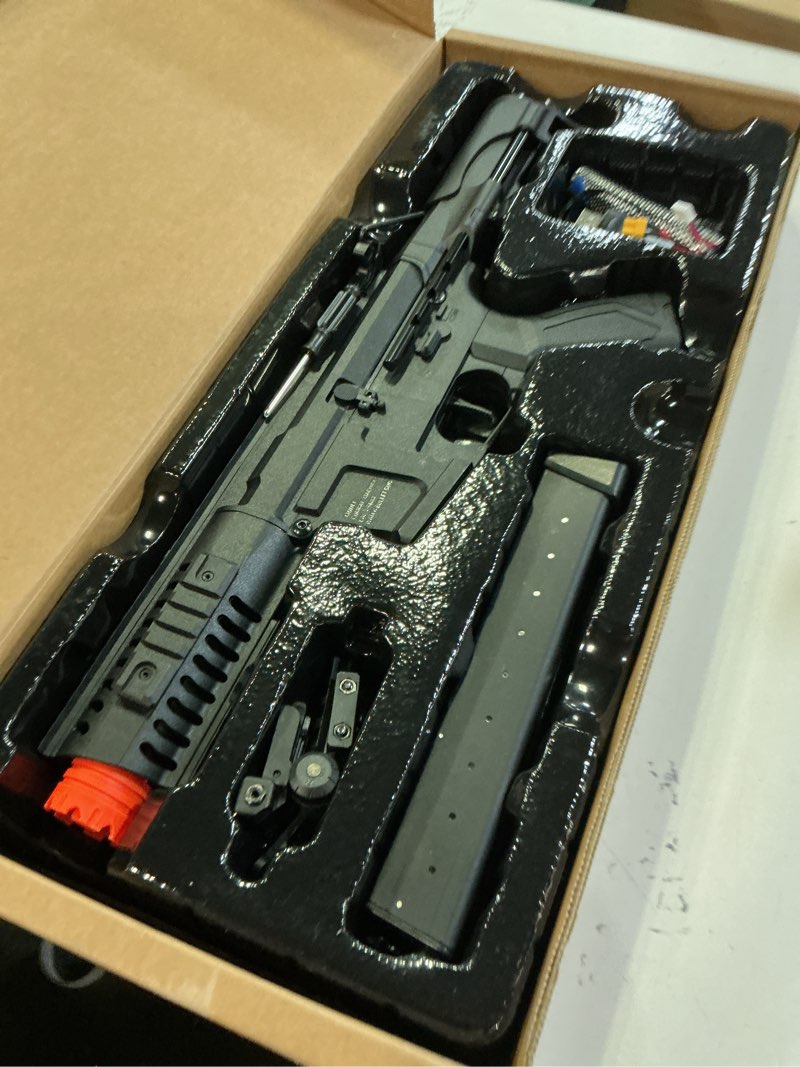 Condition photo showing Good Condition for EMERBU Pro-Grade Gel Splatter Ball Blaster ARP9 Upgraded by EMERBU - Metal and Nylon Body - 11.1V High Power - Metal Gearset - High Speed Motor - for Ages 15+ Adults Black