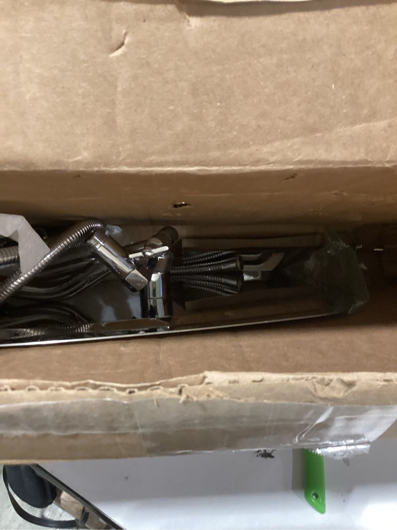 Condition photo showing As Is for G-Promise All Metal 16 Inch Shower Head with Massage Mode Handheld, Rain Shower Head with Handheld Spray Combo, 3-Way Diverter with Pause Setting, 12 Inch Adjustable Extension Arm (Brushed Nickel) 16 Inch Brushed Nickel