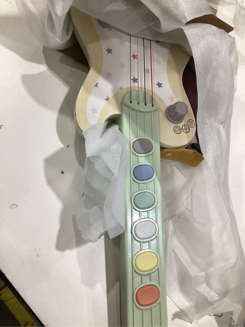 Condition photo showing As Is for freniland electric guitar toy for kids – rock style musical guitar with real strings, pressable buttons & sound effects, musical instrument for toddlers boys girls ages 3–6