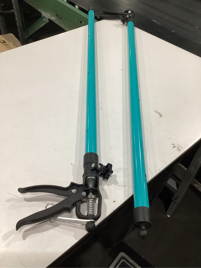 Condition photo showing As Is for steel adjustable cabinet jack support pole, quick support rod & drywall jack, zip wall dust barrier system, 3rd hand support system load 132lb, cabinet installations tools from 45.2-115.2 in, 2-pack 45.2-115.2, 2-pack