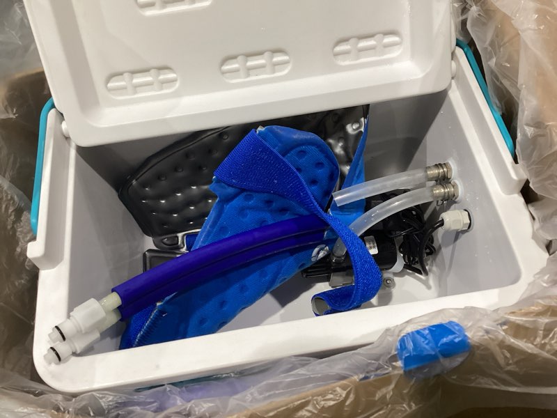 Condition photo showing As Is for physionatural cold therapy ice machine for knee surgery recovery – programmable continuous cryotherapy system with adjustable knee pad for post-op swelling, sprains & injuries
