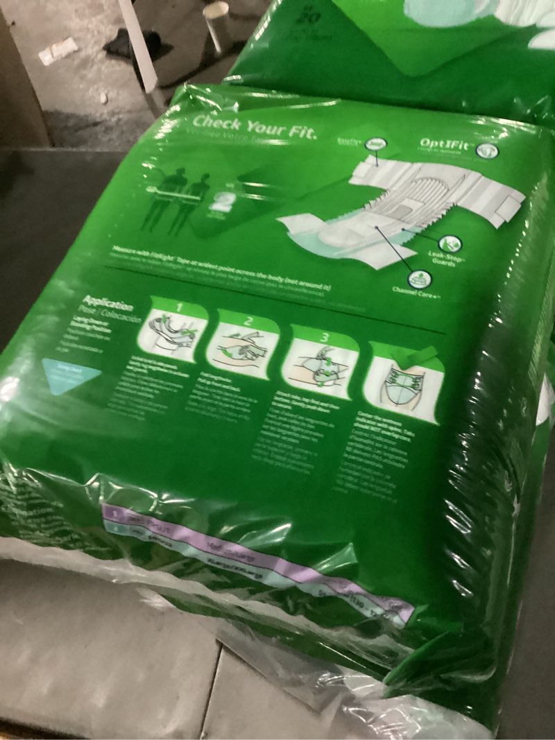 Condition photo showing New/Like New for Medline FitRight Stretch Ultra Adult Briefs, Incontinence Diapers with Tabs, Heavy Absorbency, Large/XL/2XL, 51 to 70", 20 Count
