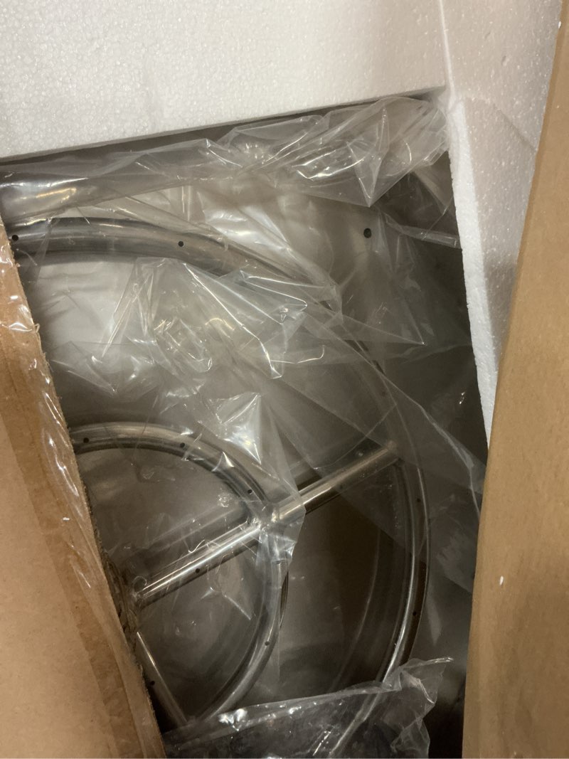 Condition photo showing New/Like New for stanbroil 25 inch drop-in round gas fire pit kit with spark ignition, propane gas version, 304 stainless steel 25" round