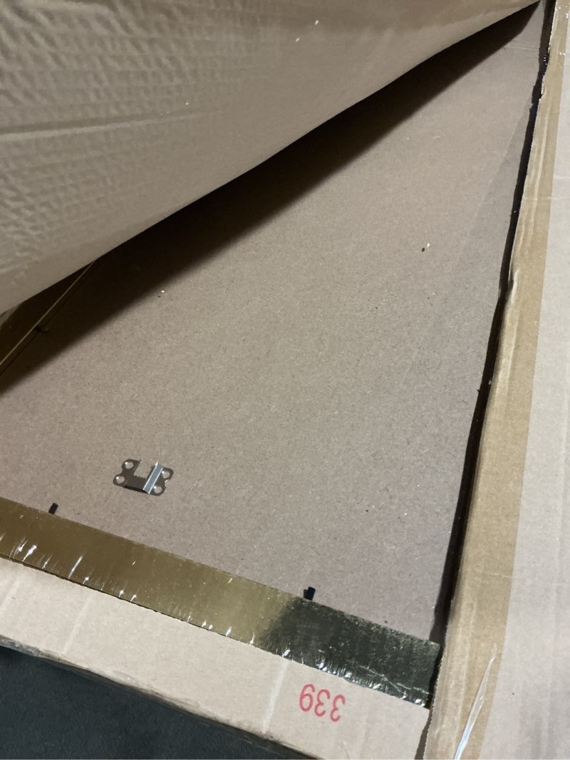 Condition photo showing Good Condition for lavie home 27x40 picture frame gold poster frame,display pictures 24x36 with mat or 27x40 without mat, frame and polished plexiglass, horizontal and vertical format of the walls 27x40 gold