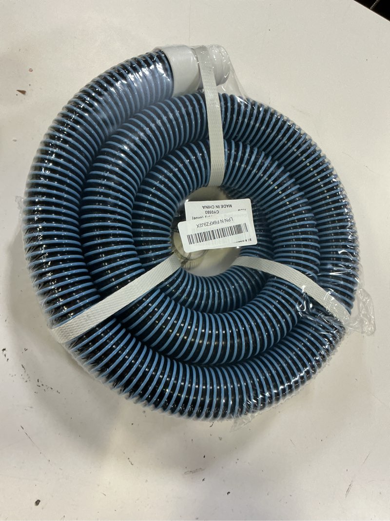 Condition photo showing New/Like New for 1pack 1.25in×10ft eva pool professional hose with 2026 upgrade flexible tube head and 2 metal clamps for above ground swimming pools pump replacement heavy duty hose pool supply (blue)