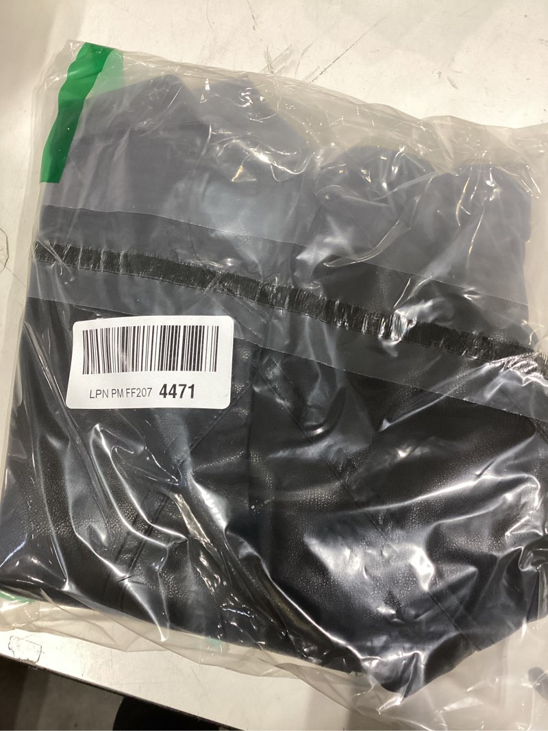 Condition photo showing New/Like New for similar productLOKTARC Boys Girls Spring Motorcycle Faux Leather Jackets with Oblique Zipper 8-9 Years Black