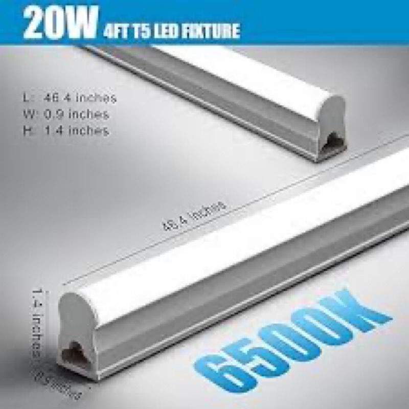 Pak 4FT LED Shop Lights, 2300LM 6500K Cool White, 20W Energy Efficient Linkable Ceiling and Under Ca