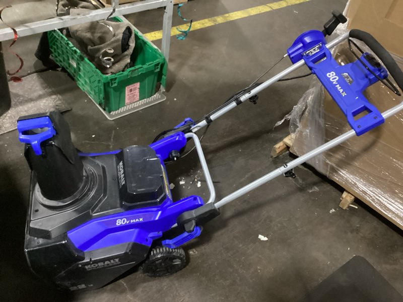 Condition photo showing Good Condition for Kolbalt 80 volt 22in push cordless electric snow blower