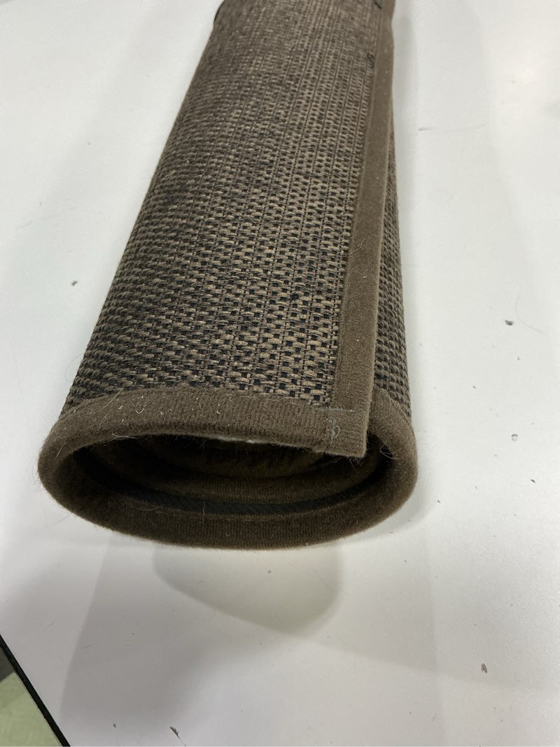 Condition photo showing As Is for LEKEEPGO Door Mat 24"x36", Non Slip Door Mat Indoor Entrance, Rubber Backing Front Indoor Door mat Washable Absorbent Low-Profile Entryway Entry Resist Dirt Inside Door Mats, Brown 2' x 3' (Rectangular) Coffee