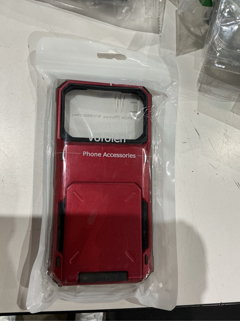 Condition photo showing Good Condition for vofolen for iphone 17 pro case wallet with card holder dual layer heavy duty shockproof drop protection hidden flip 4-card slots pocket phone cover for women men, 6.3 inch red red for iphone 17 pro