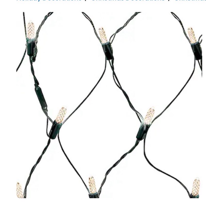 ge energy smart 150 6-ft x 4-ft constant white christmas net lights