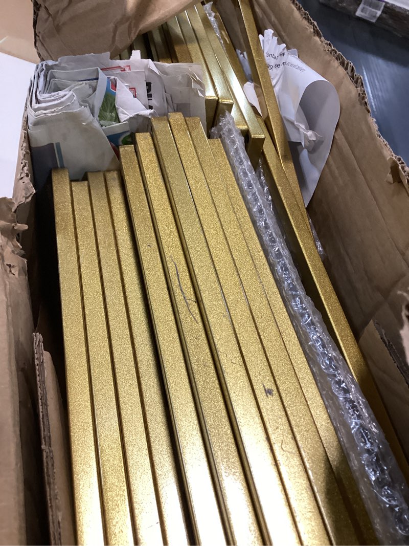 Condition photo showing As Is for 15.75inch 2 pcs column vases gold centerpieces for table metal flower stand gold wedding centerpieces for tables party floral stands for flowers 15.75 inches - 2 pcs