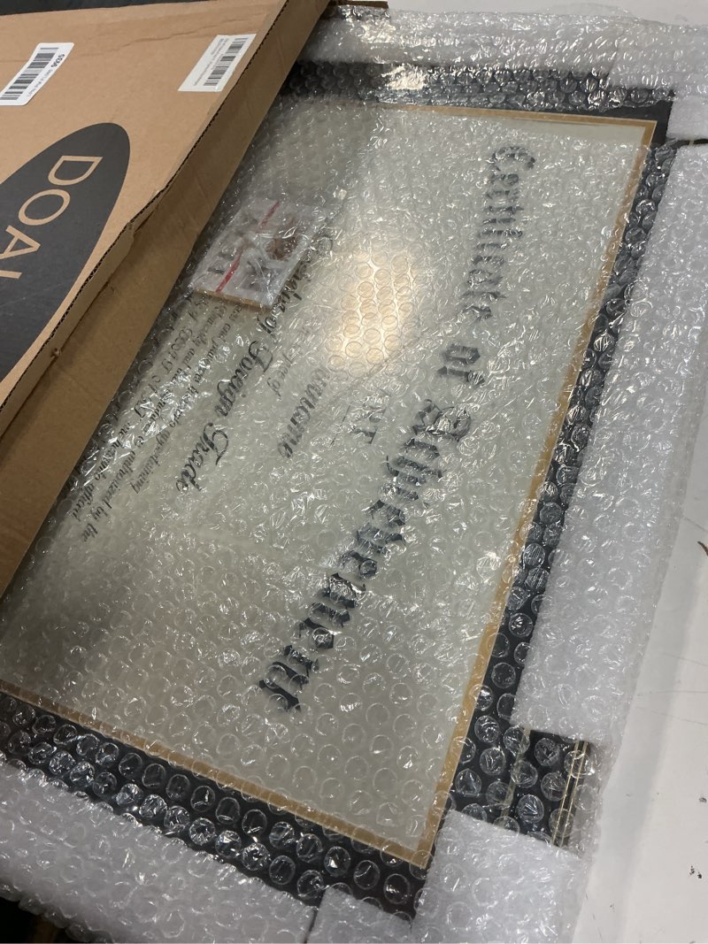 Condition photo showing Good Condition for doai art diploma frame 14 x 17 with mat black solid wood display document/certificate 16x20 without mat and picture 17x14 with black over gold mat | wall hangers,hd glass,mahogany black solid wood 16x20&14x17 with mat