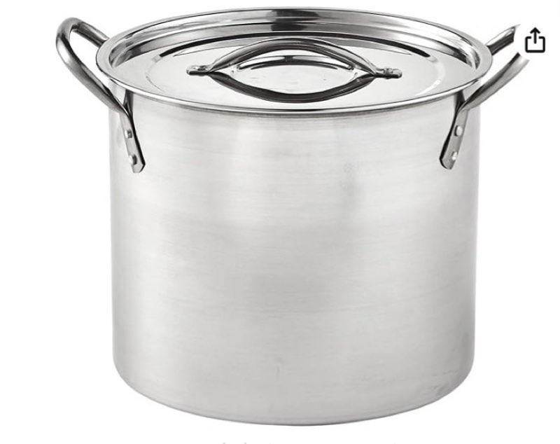 imusa 12 quart stainless steel stock pot with lid