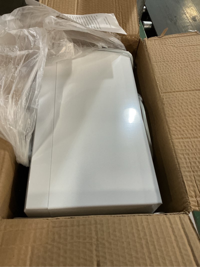 Condition photo showing As Is for uv sanitizer cabinet. dual lamp uv light sanitizer box with timer setting, suitable for cleaning of various items