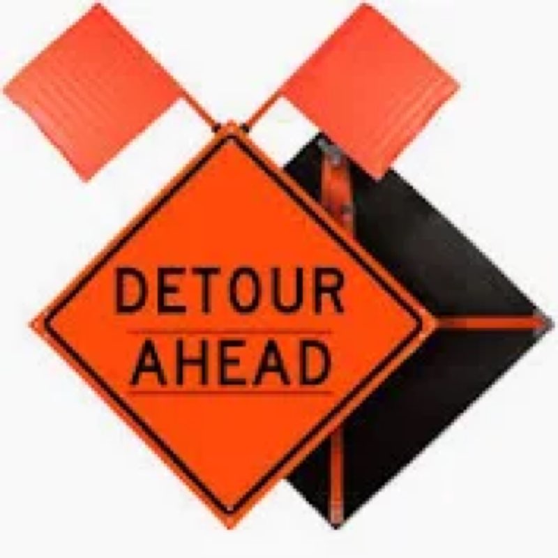 Roll-Up Sign-36" Superbright-Detour Ahead