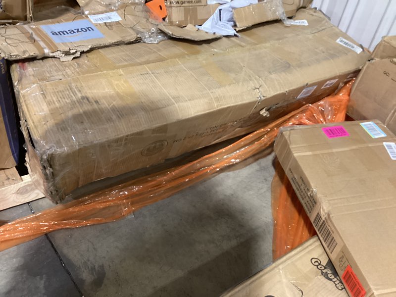 GarveeHome Farmhouse Sideboard Buffet with Microwave Stand, Barn Doors Buffet Storage Cabinet with D