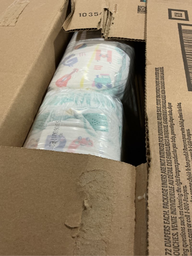 Condition photo showing As Is for (incomplete)pampers diapers - cruisers 360 - size 4, 144 count, babyproof up to 100% leakproof pull-on diaper size 4 144