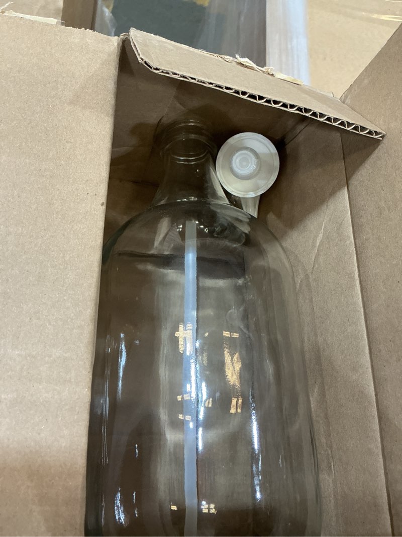 Condition photo showing New/Like New for kitchentoolz half gallon glass laundry detergent dispenser with pump, 64 oz large liquid laundry soap dispenser jug for fabric softener, syrup and laundry room use, made in usa 1 pack 64 ounces