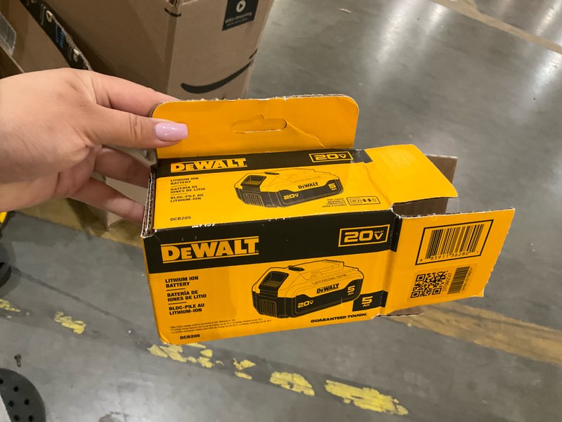 Condition photo showing As Is for dewalt 20 -volt 1 -pack lithium-ion