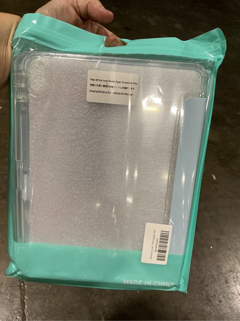 Condition photo showing Good Condition for Case for iPad Air 11 Inch M3/M2 2025 2024 and iPad Air 5th 4th Generation 10.9 Inch 2022 2020, Full Crystal Clear Back Case TPU Protective Shell with Slot for Pencil, Blue