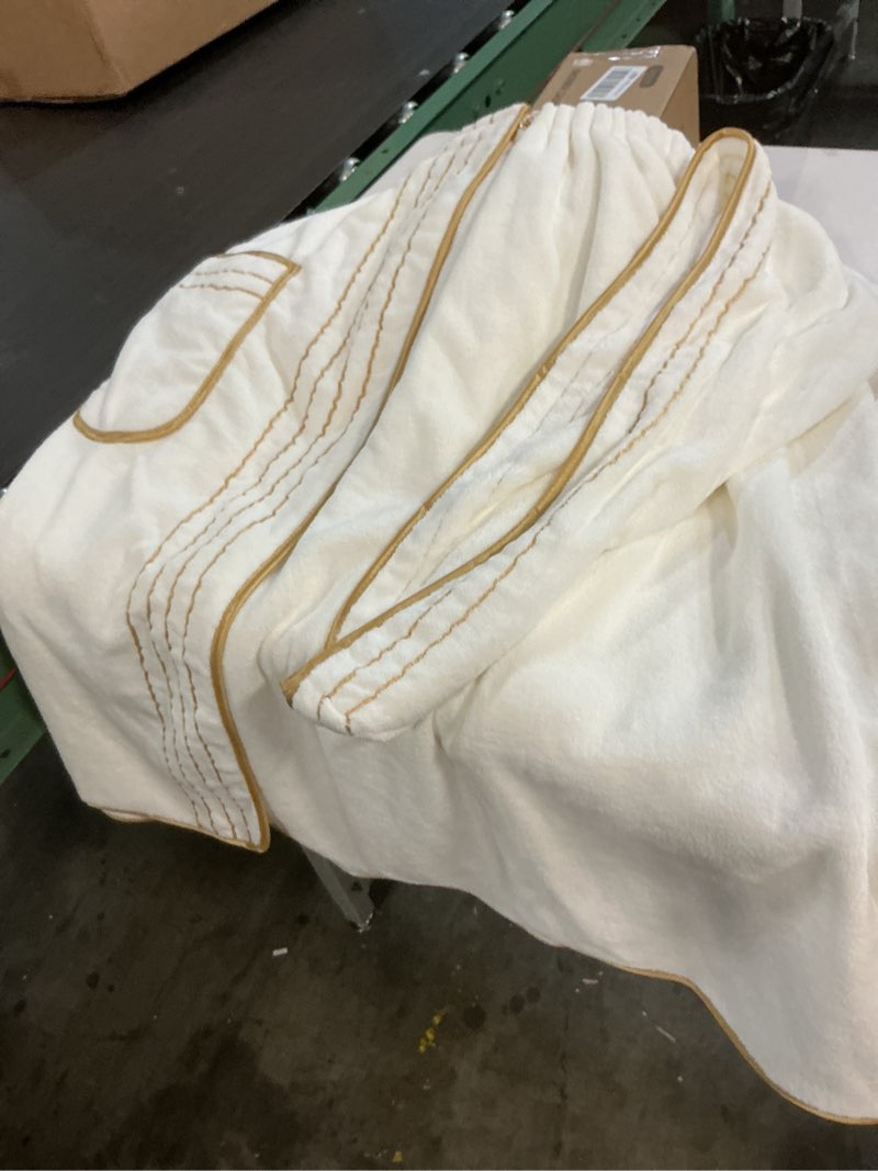 Condition photo showing Good Condition for Plus Size Towel Wrap for Women, Shower Wrap Spa Bathrobe Bath Towels Body Wrap After Shower with Hair Drying Towel, White