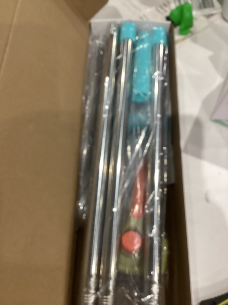 Condition photo showing As Is for 2 in 1 Carpet Rake for Pet Hair Removal with 54" Adjustable Handle, Reusable Pet Hair Removal Broom, Multi-Functional Cat Dog Hair Remover for Rugs, Mats, Couch, Clothes 54" Blue