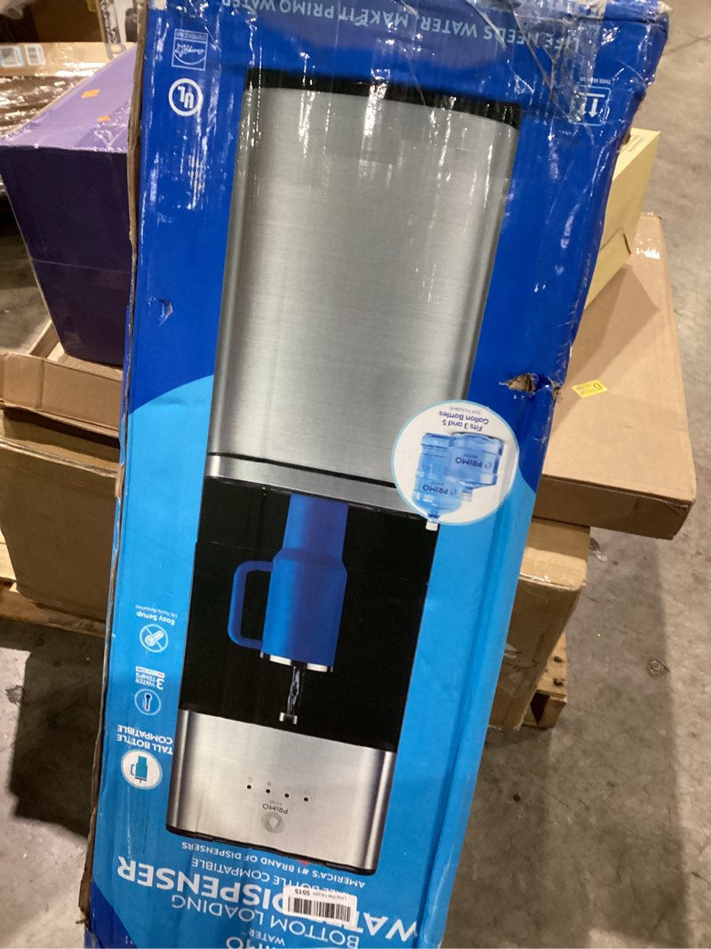 Condition photo showing As Is for Brio 130 Series Bottom Load Water Cooler Dispenser for 5 Gallon Bottles, Hot, Room & Cold, Great for Home or Office, Child Safety Lock, Empty Bottle Alert, Energy Star 3.0, Black