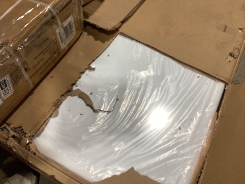 Condition photo showing As Is for u brands magnetic dry erase board white board, 96" x 48", slim aluminum frame, includes dry erase marker, magnet, and clip-on tray 95"w x 47"h