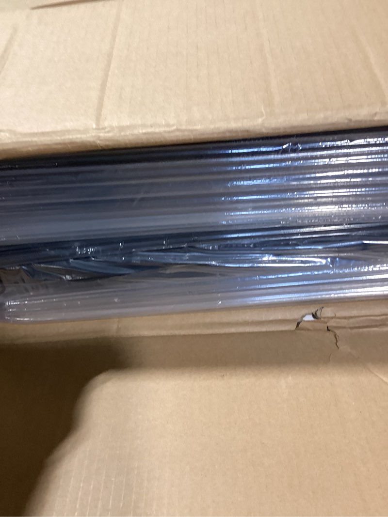 Condition photo showing New/Like New for 2 pack rv exit window, 36" w x 22" h tinted rv window with net screen and trim ring, suitable for 1-1/2" or 2" walls, dot approved 36x22in 2