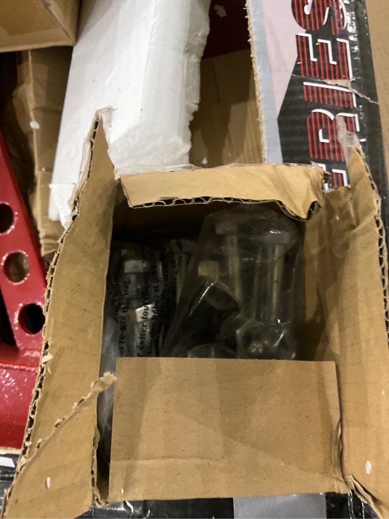 Condition photo showing As Is for Big RED Steel Rotating Engine Motor Stand with Foldable Frame: 5 Casters, 4 Adjustable Arms, 360 Degree Rotating Head for Vehicle Maintenance and Auto Repair, 3/4 Ton (1,500 lbs) Capacity, Red Foldable 3/4 Ton (1,500 lb) Red