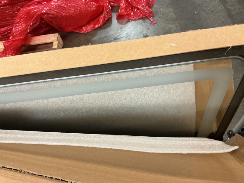 Condition photo showing New/Like New for VooBang 76"x34" Large LED Full Length Mirror, Oversized Floor Body Mirror with Lights - 3 Color Modes, Standing Leaning Wall Mounted for Bedroom, Dressing Room White White-rounded Corners 76"L x 34"W