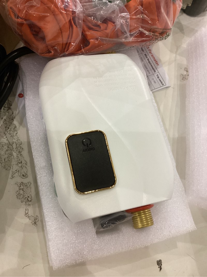 Condition photo showing New/Like New for Tankless Water Heater Electric 3000W Instant Water Heater Under Sink 110V, Portable, On Demand Hot, Small, with Digital Display, for Kitchen