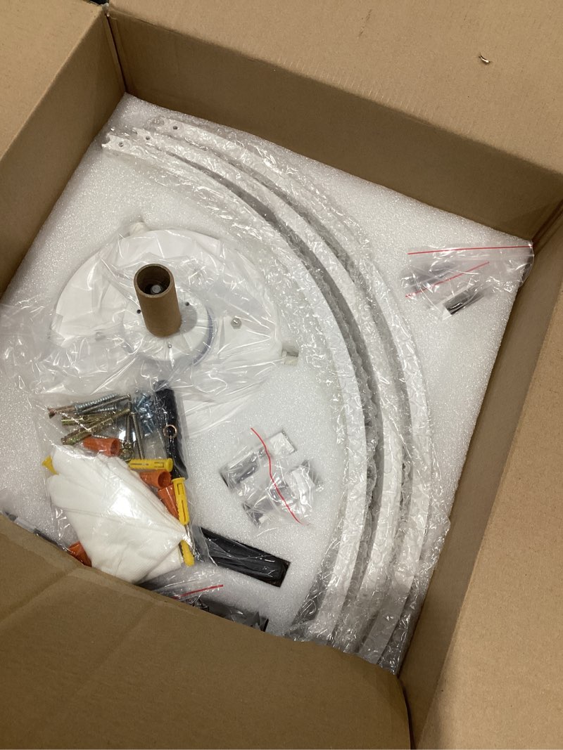 Condition photo showing Good Condition for lediary 20 inch low profile ceiling fans with lights and remote, fandelier ceiling fan flush mount, 3000k-6000k dimmable led fan light, white modern ceiling fans with lights for bedroom 20 inch white 1