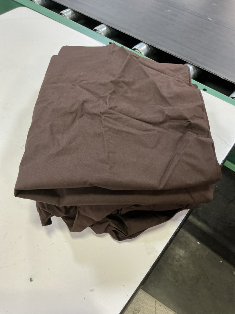 Condition photo showing Good Condition for organic crisp percale fitted sheet set solid: espresso size: queen