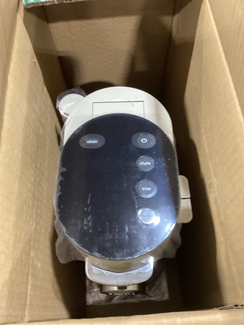 Condition photo showing As Is for Ninja Pod & Grounds | Coffee Maker | XL Single-Serve | K-Cup Pod Compatible | Brews Grounds | Compact Design | Built-In Milk Frother | 68-oz. Reservoir, 6-oz. Cup to 24-oz. Mug Sizes | Stone |PB055AST XL Stone